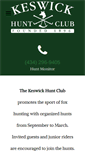 Mobile Screenshot of keswickhuntclub.com