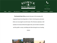 Tablet Screenshot of keswickhuntclub.com